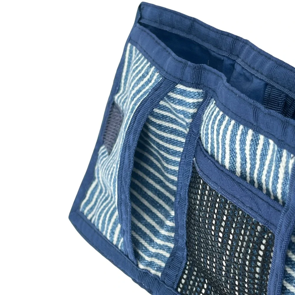 VTG OshKosh B'gosh Railroad Stripe Denim Trifold Wallet Hickory Stripe Retro 90s